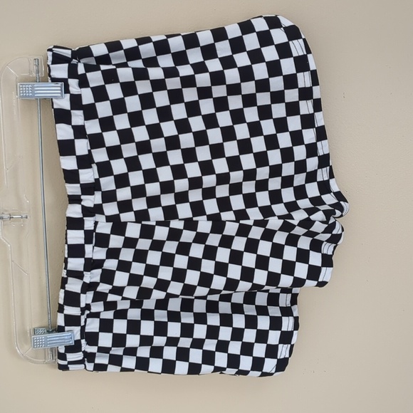 XL Shein Black And White Checkered Short Lounge Comfy Shorts - Picture 7 of 9